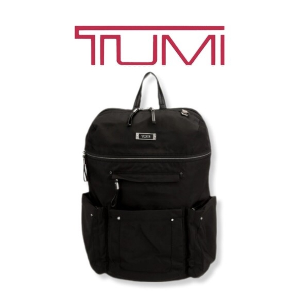 TUMI Black Nylon Backpack